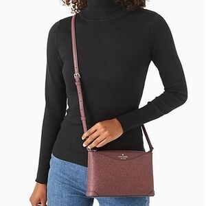 Kate Spade Shimmy Glitter Deep Nova Fabric Crossbody